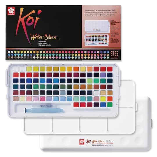 Koi® Water Colors™ 96 Color Studio Set